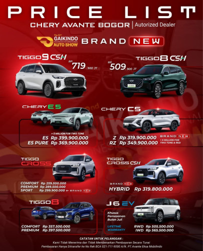 Pricelist Harga Chery matraman 2025